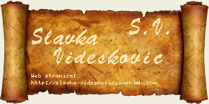 Slavka Videsković vizit kartica